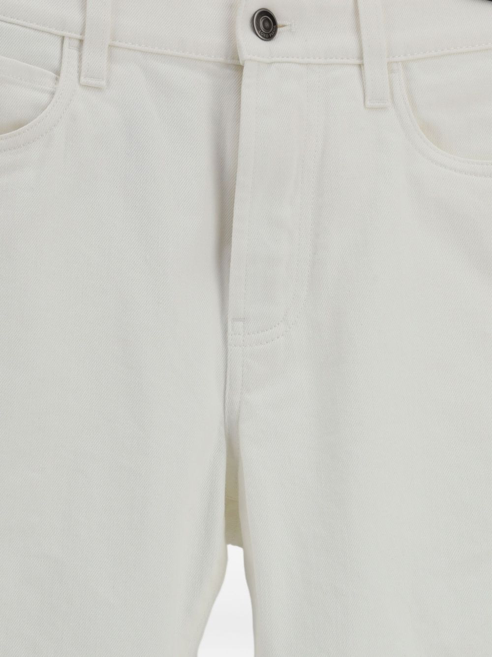 five-pocket leather-appliqué jeans - 2