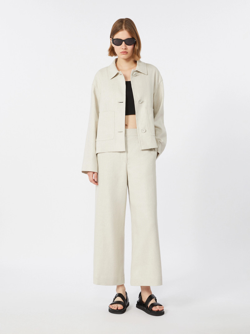 'S Max Mara Stretch linen and cotton jacket - IVORY outlook