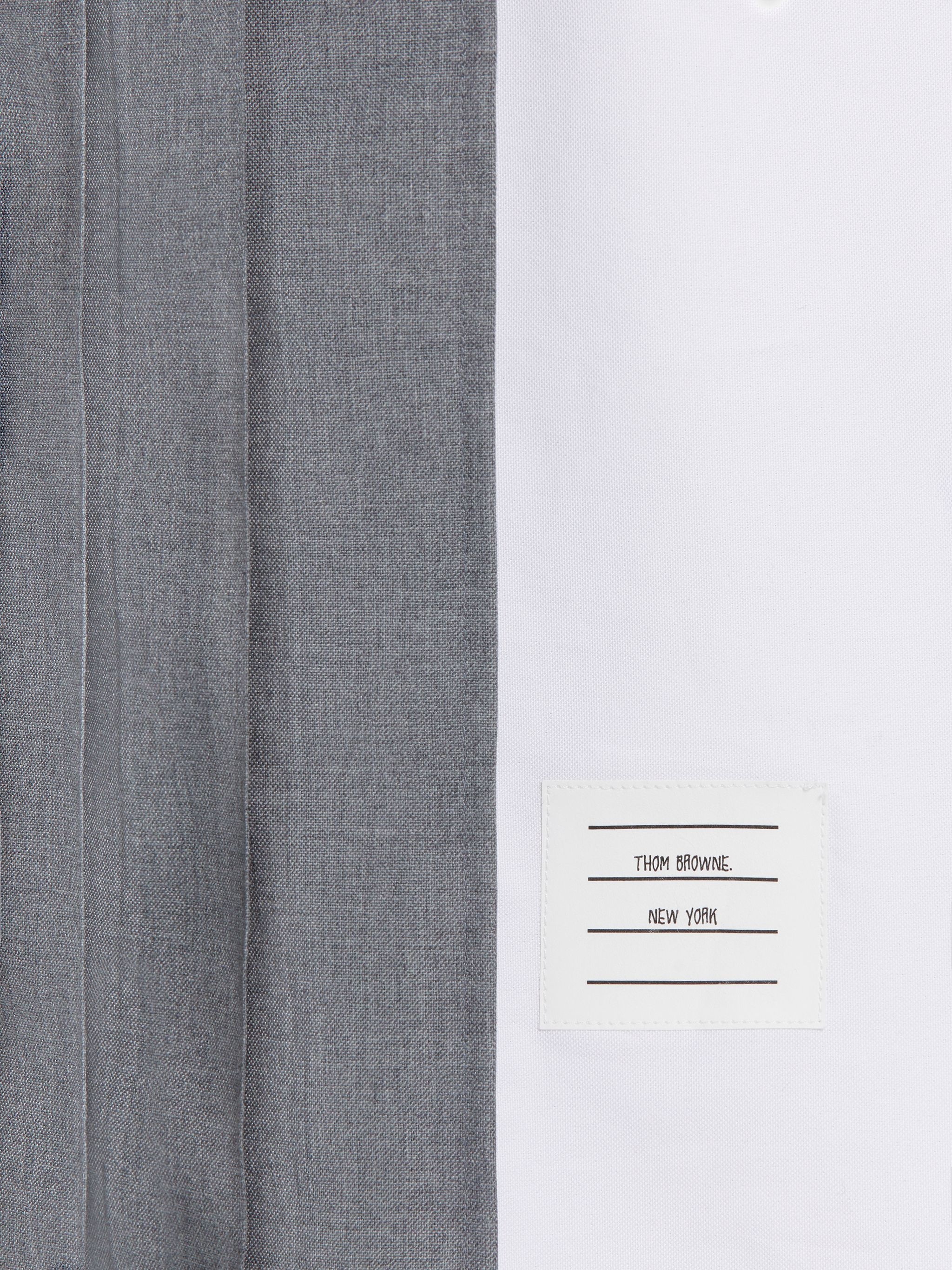 Medium Grey School Uniform Plain Weave Pleated Bottom 2-in-1 Norfolk Shirtdress - 5