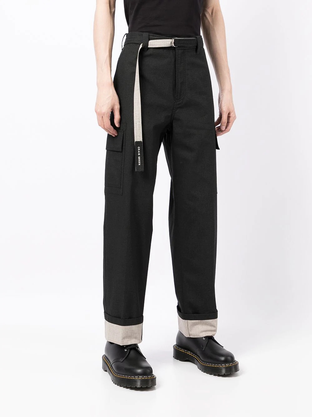 straight-leg cargo trousers - 3