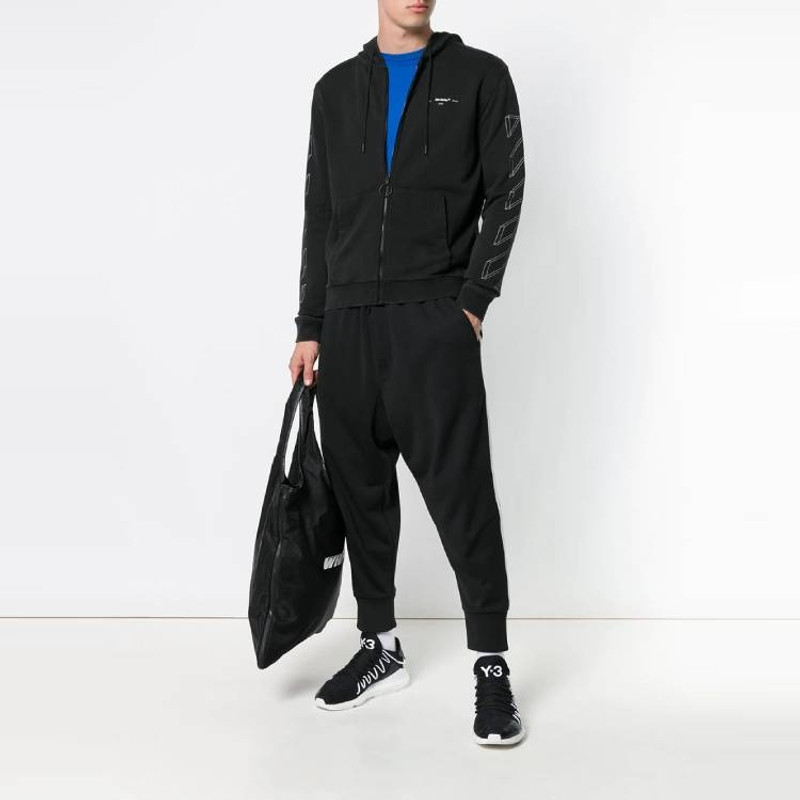 Off-White Off-White Unisex Print Jacket Black/Grey OMBB033E181920020901 outlook