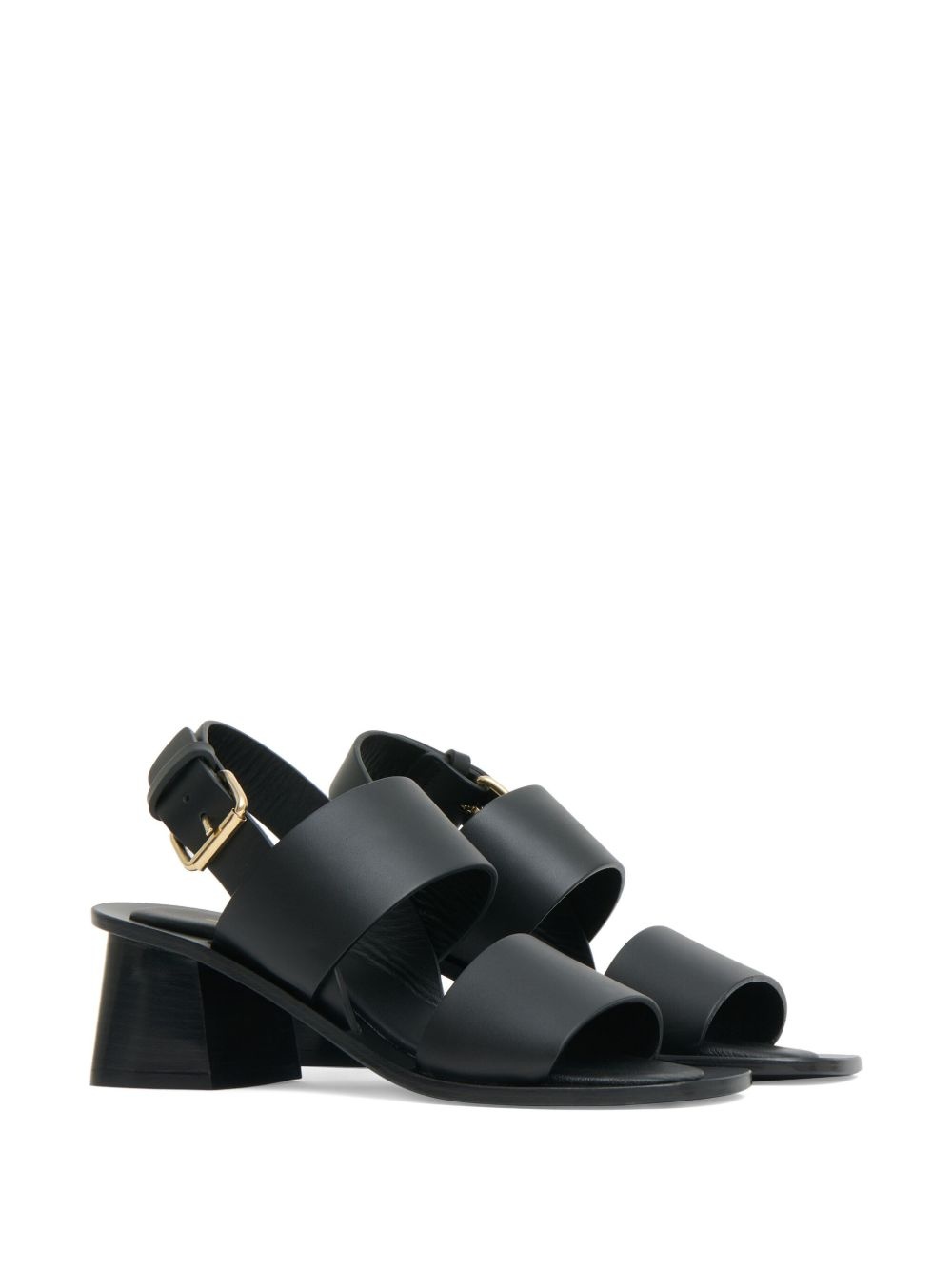 60mm leather heeled sandals - 2