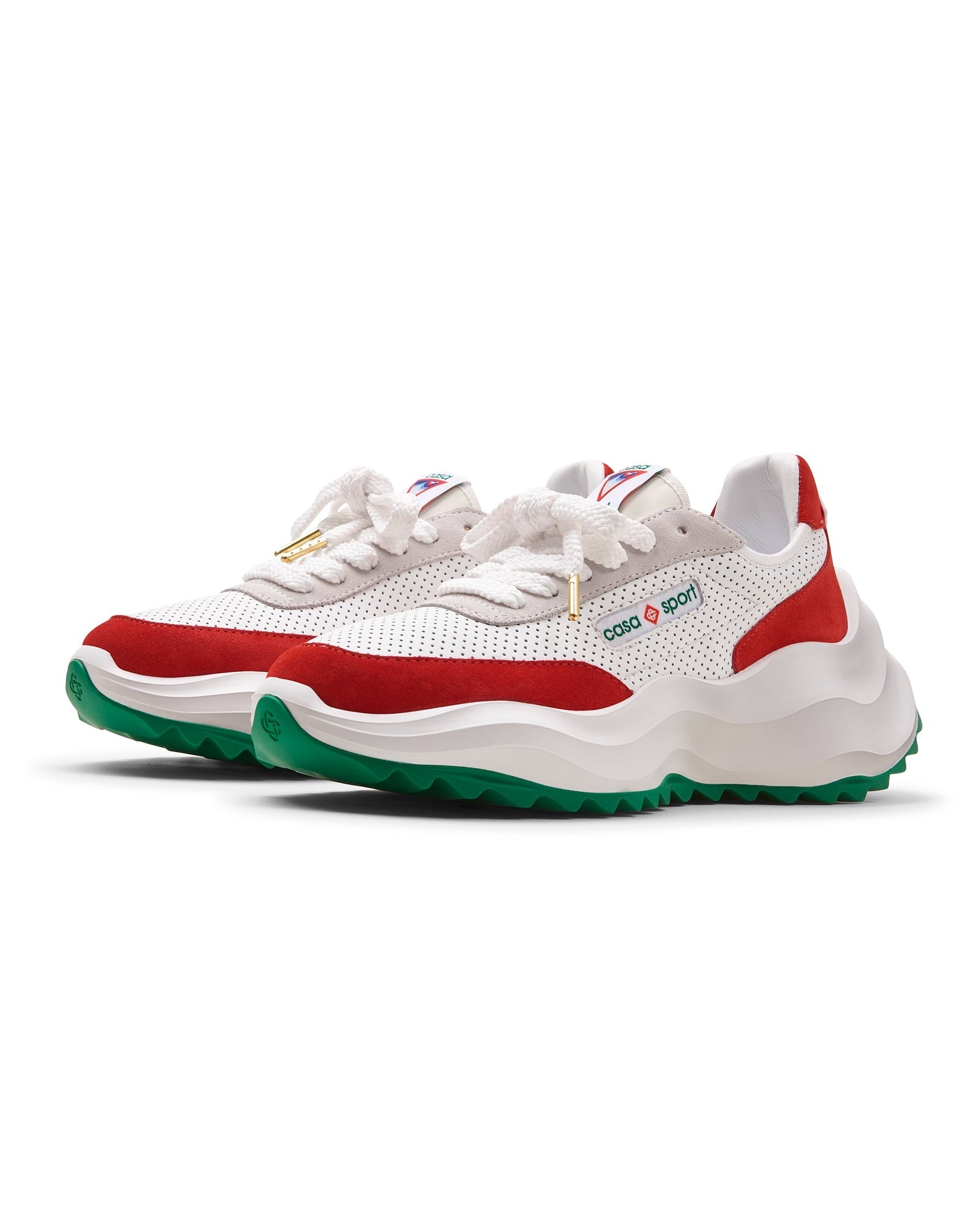 Womens Atlantis White & Red Sneaker - 7