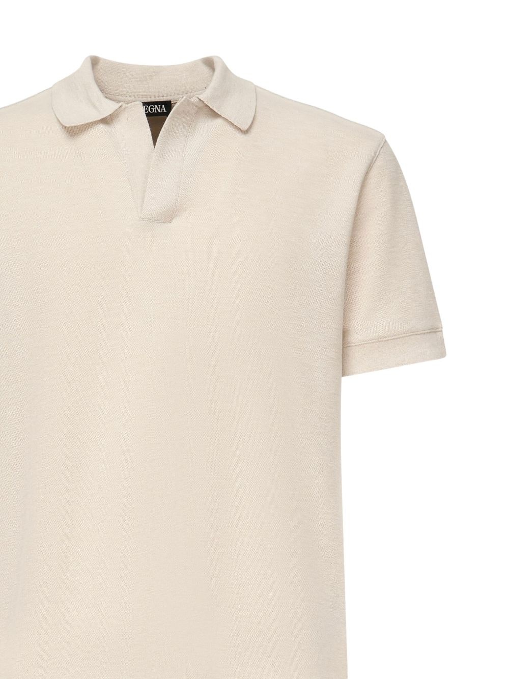 v-neck short-sleeve polo shirt - 1