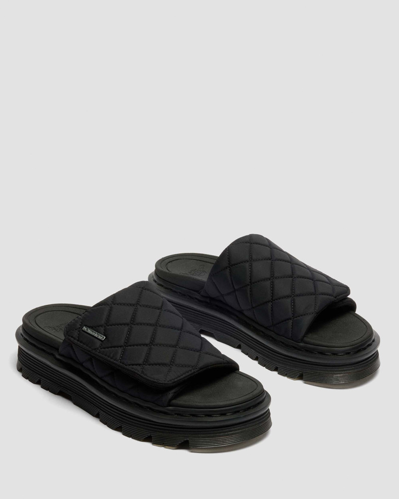 Zebzag Slides Quilted Canvas Strap Platform Slides 8