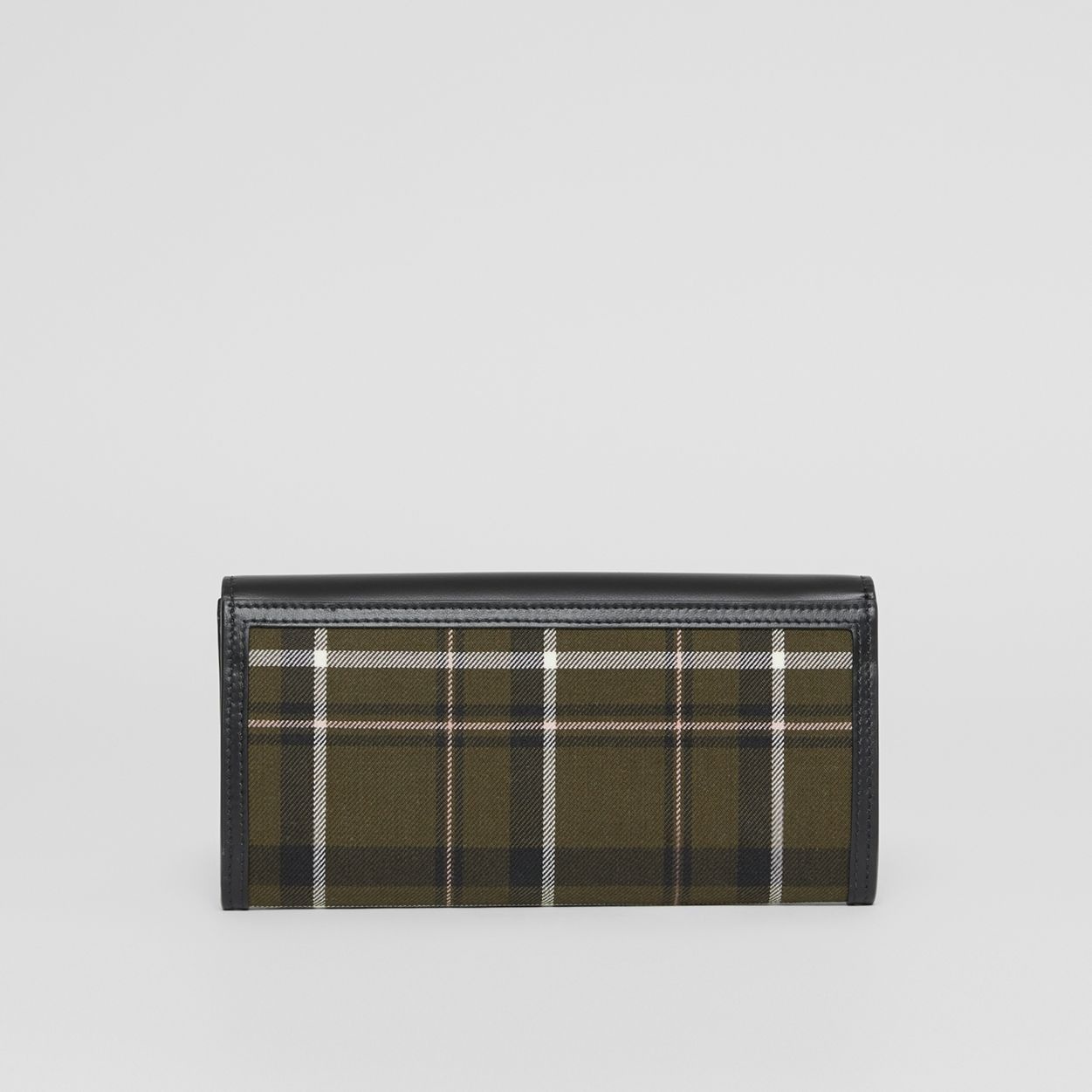 Tartan Wool and Leather Continental Wallet - 6