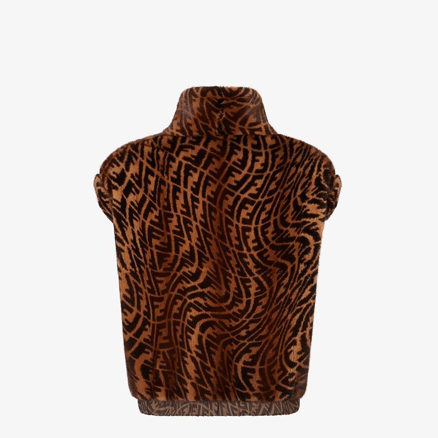 Brown mink gilet - 2