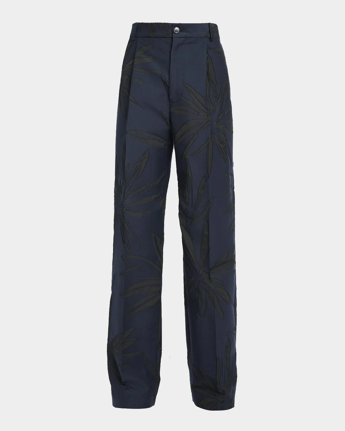 Men's Penrud Floral Wide-Leg Pleated Pants - 1