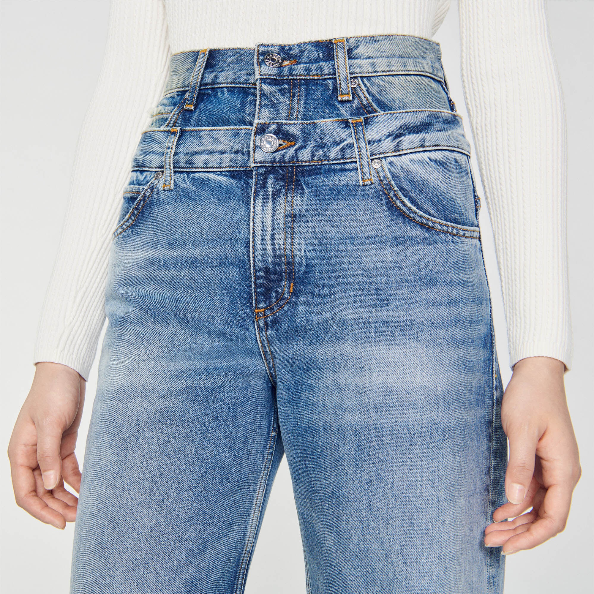 DOUBLE-BELTED JEANS - 4