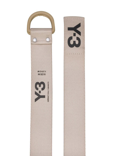 Y-3 logo-print buckle belt outlook