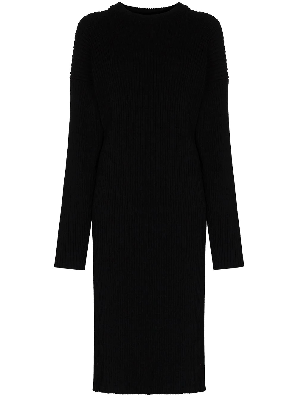 cut-out knee-length sweater dress - 1