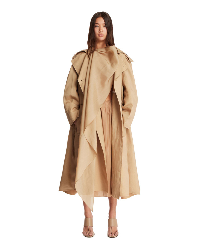Carven Beige Silk Skirt outlook