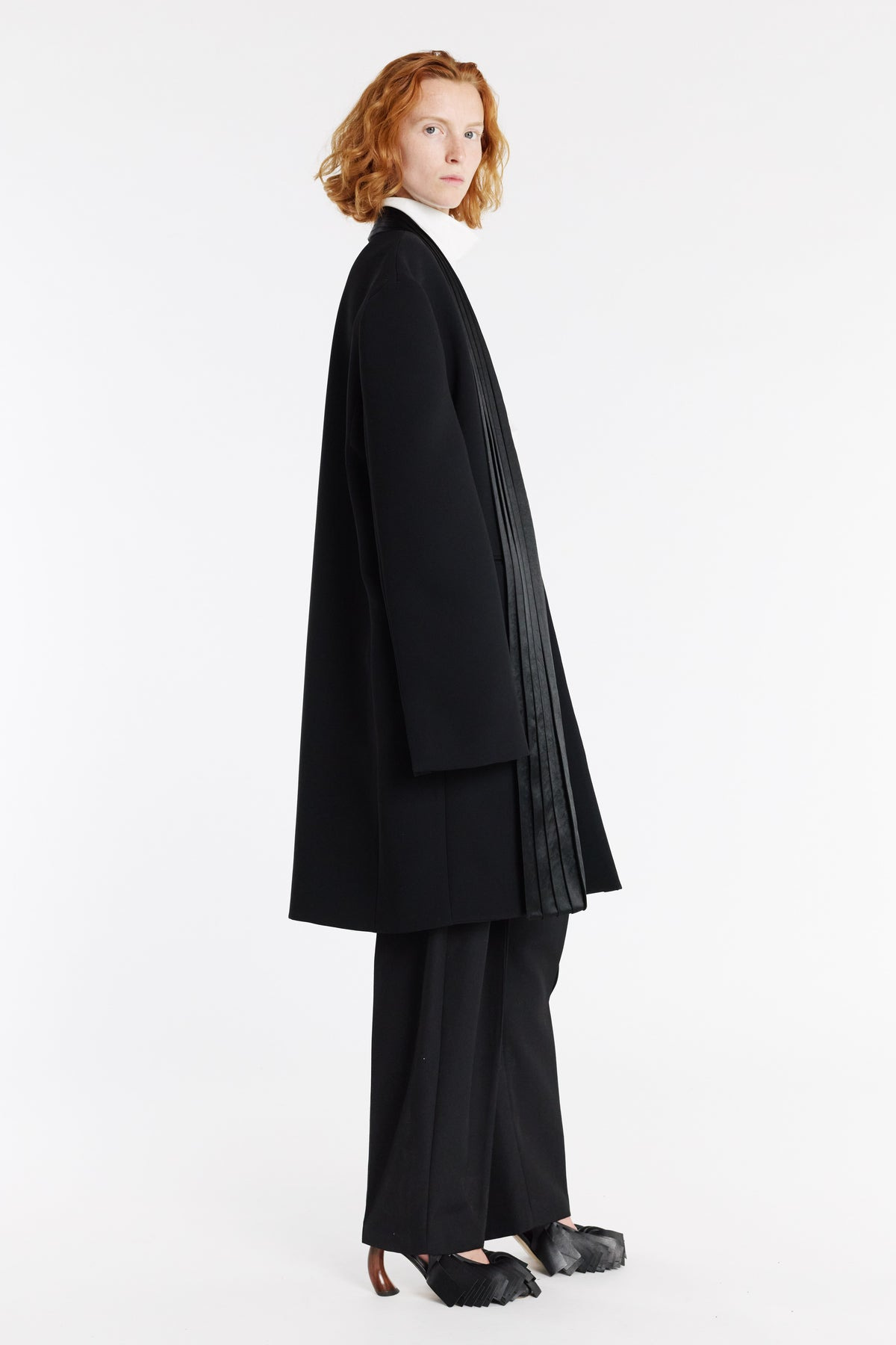 CUMMERBUND COLLAR TUXEDO JACKET BLACK - 3