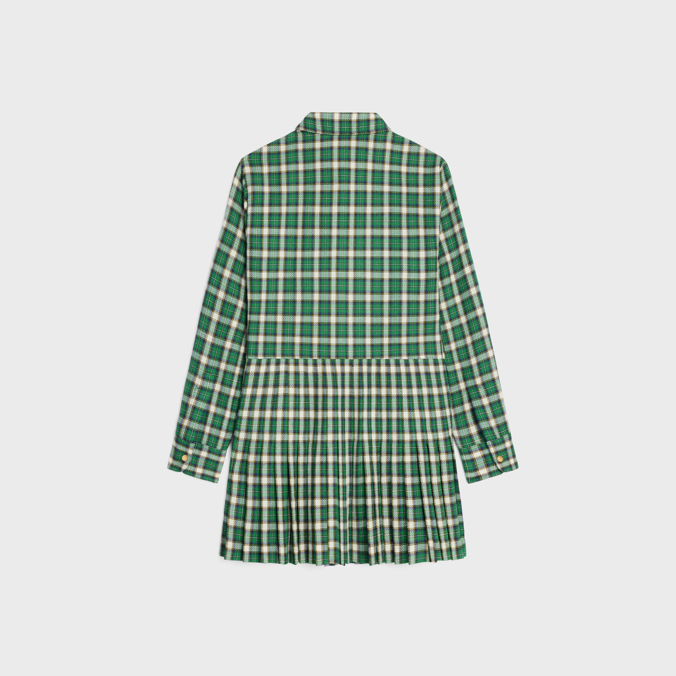 mini shirt dress IN check wool natté - 2
