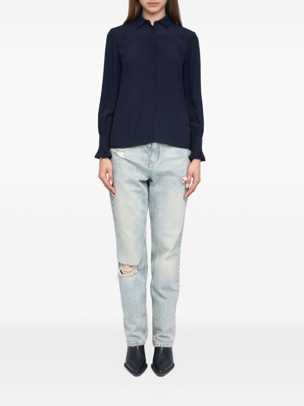 ruffled-cuff shirt - 2