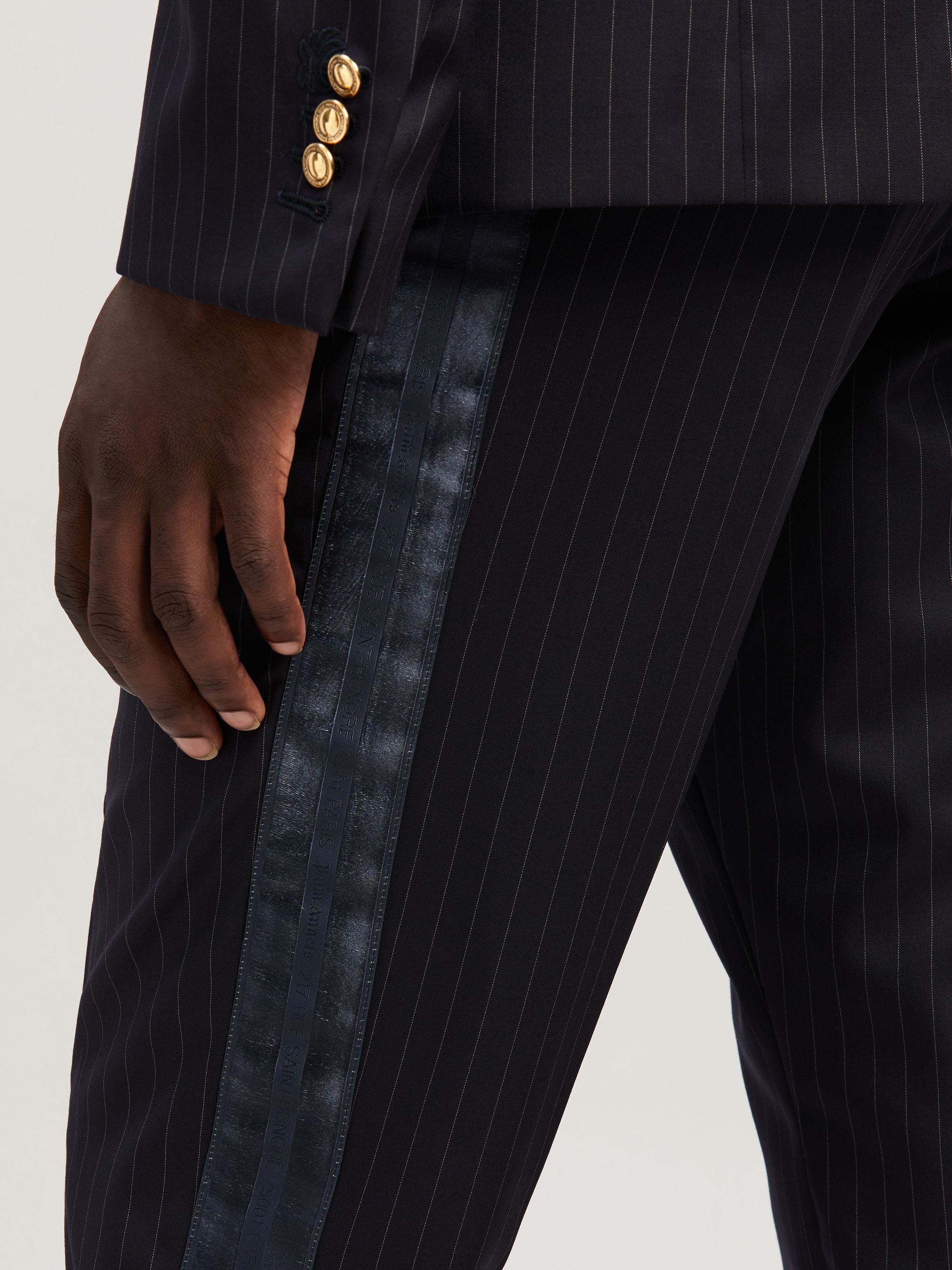 PINSTRIPES SLIM SUIT PANTS - 6