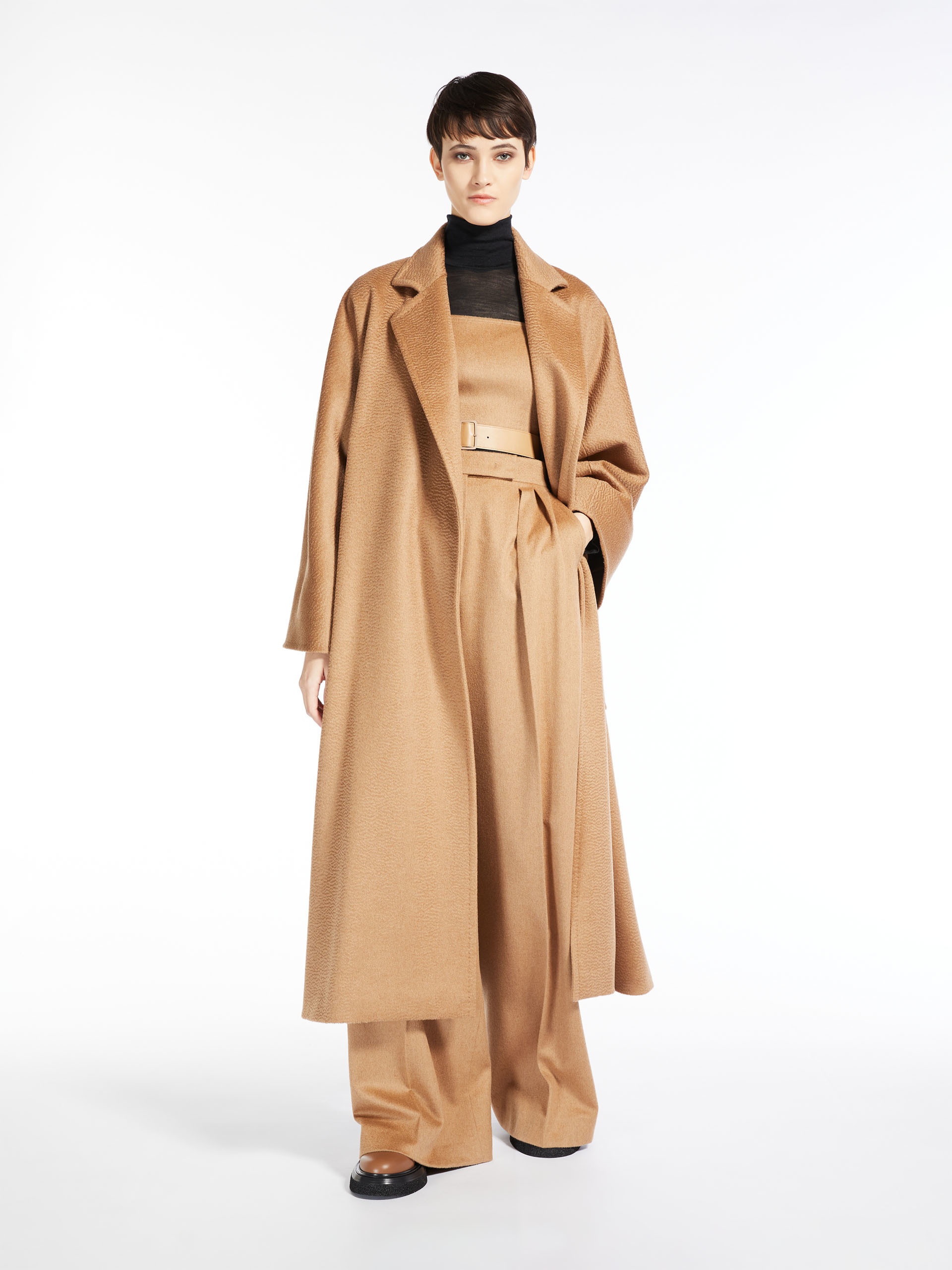 OLEA Camel colour robe coat - 2