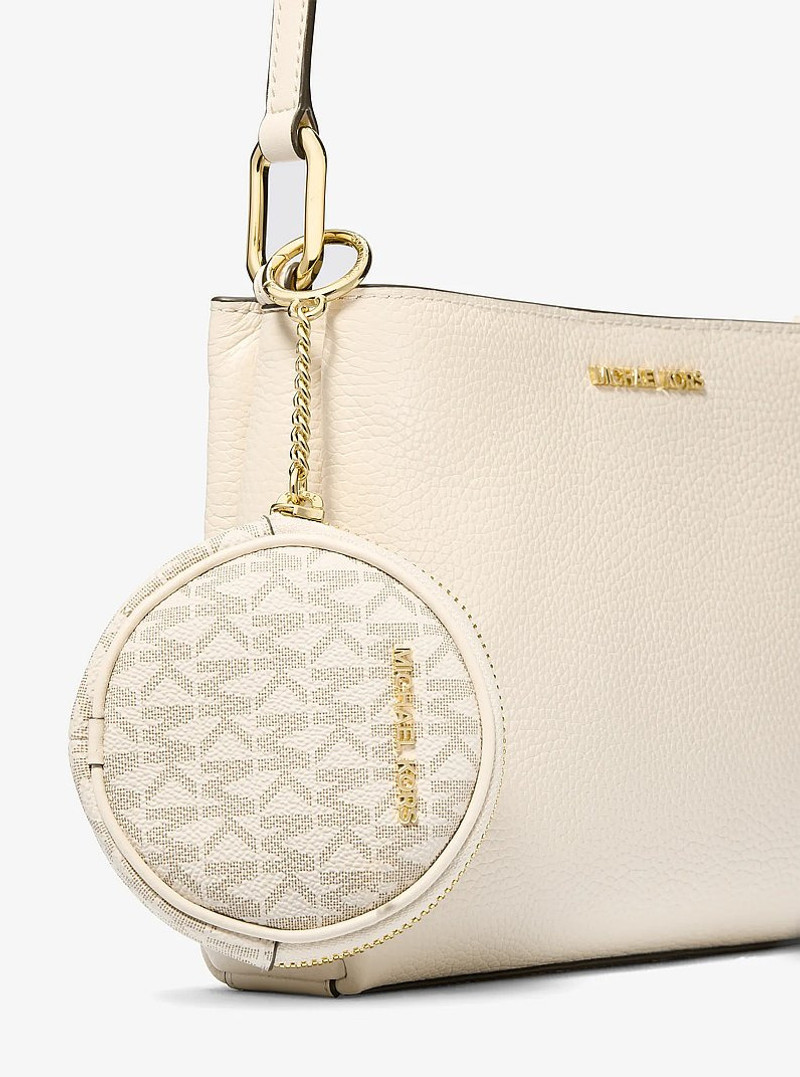 Trisha Pebbled Leather Crossbody Bag With Pouch Gift Set 5