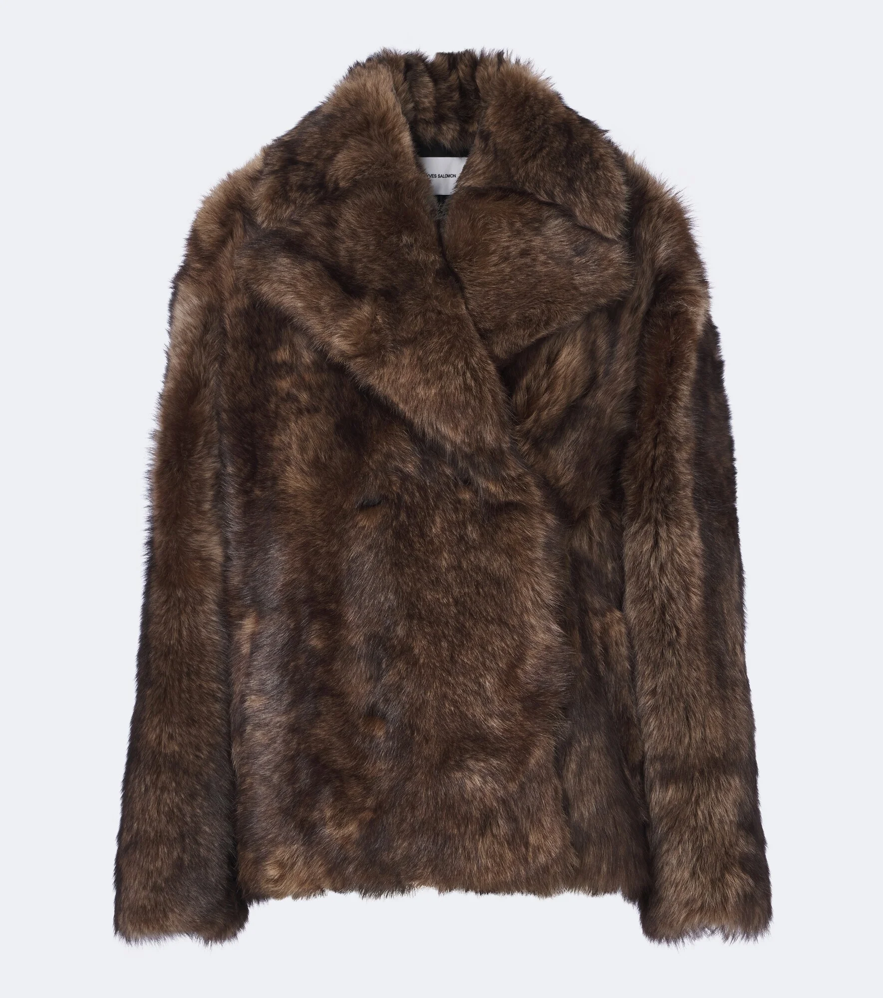 Double-breasted shearling jacket - 1