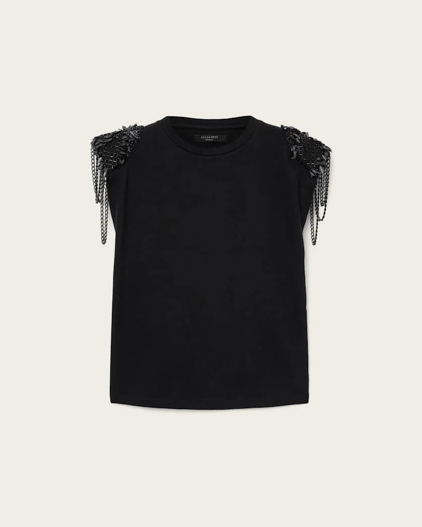 SHONA EMBELLISHED SLEEVELESS TOP - 1