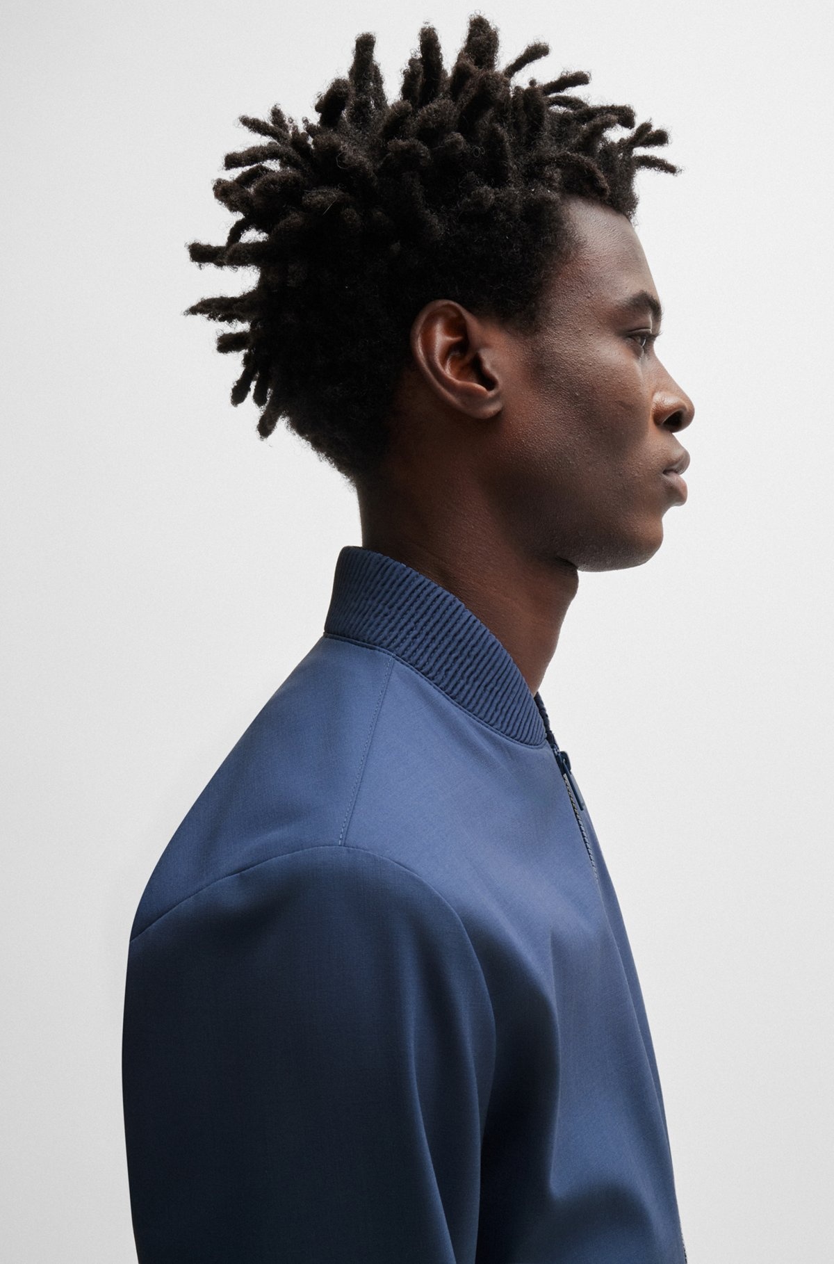 SLIM-FIT BLOUSON JACKET IN WOOL BLEND - 6