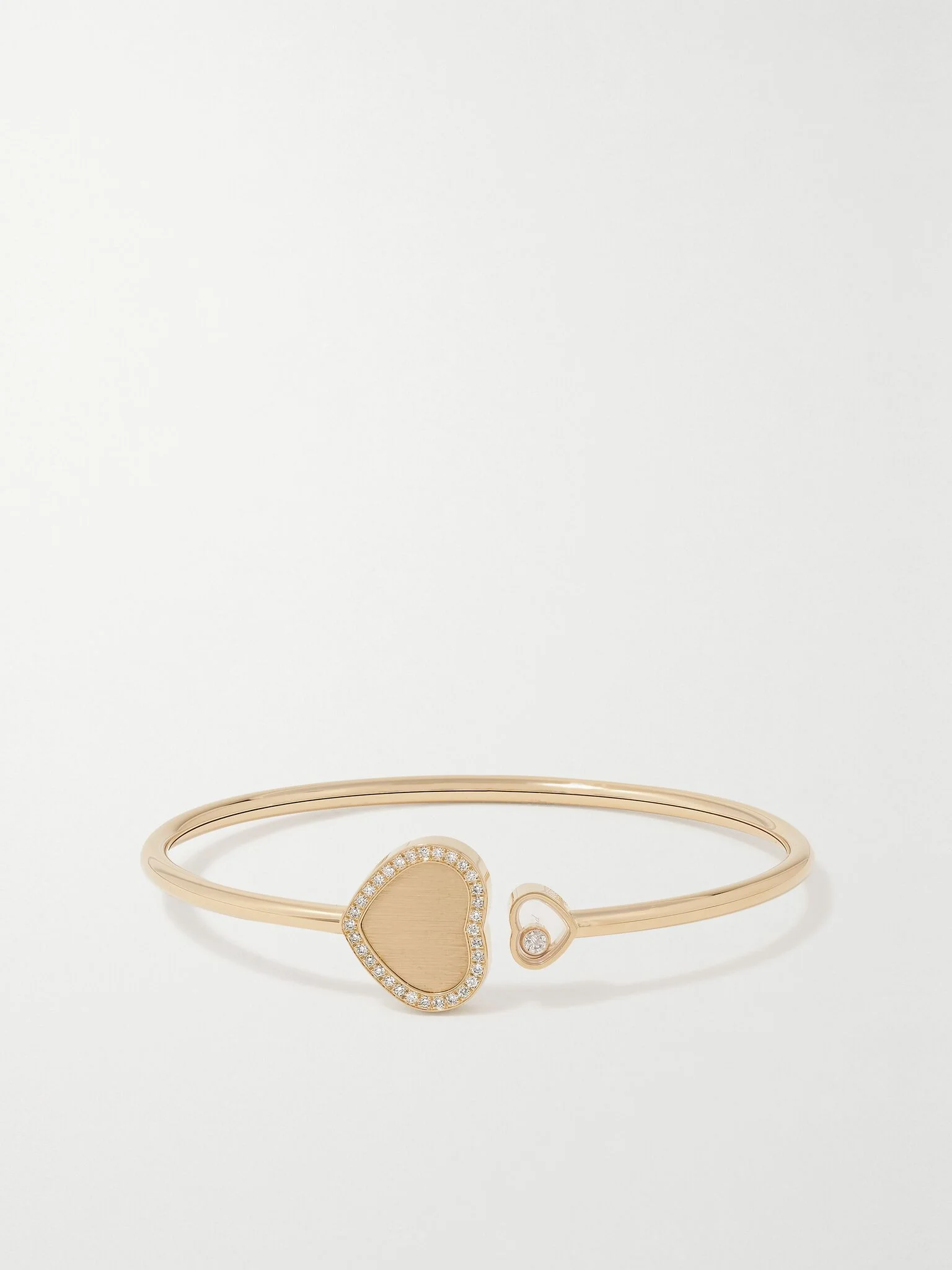 Happy Hearts 18-karat gold diamond cuff Gold - 1