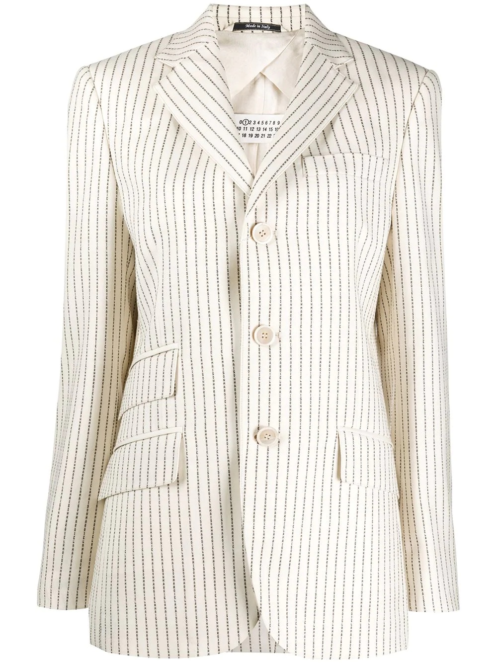 logo-stripe single-breasted blazer - 1