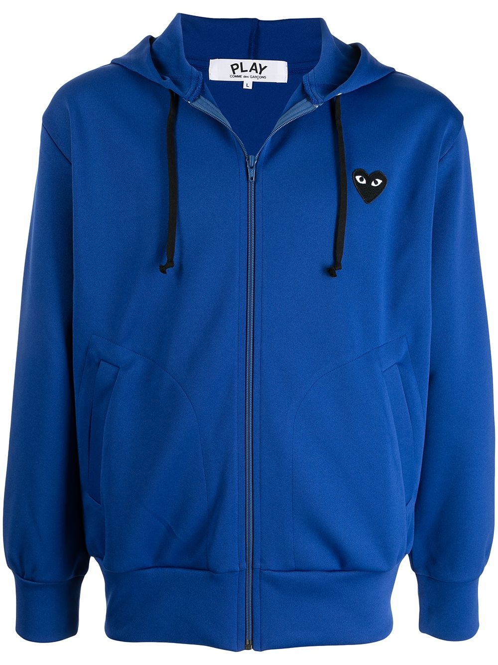 logo-patch zip-up hoodie - 1