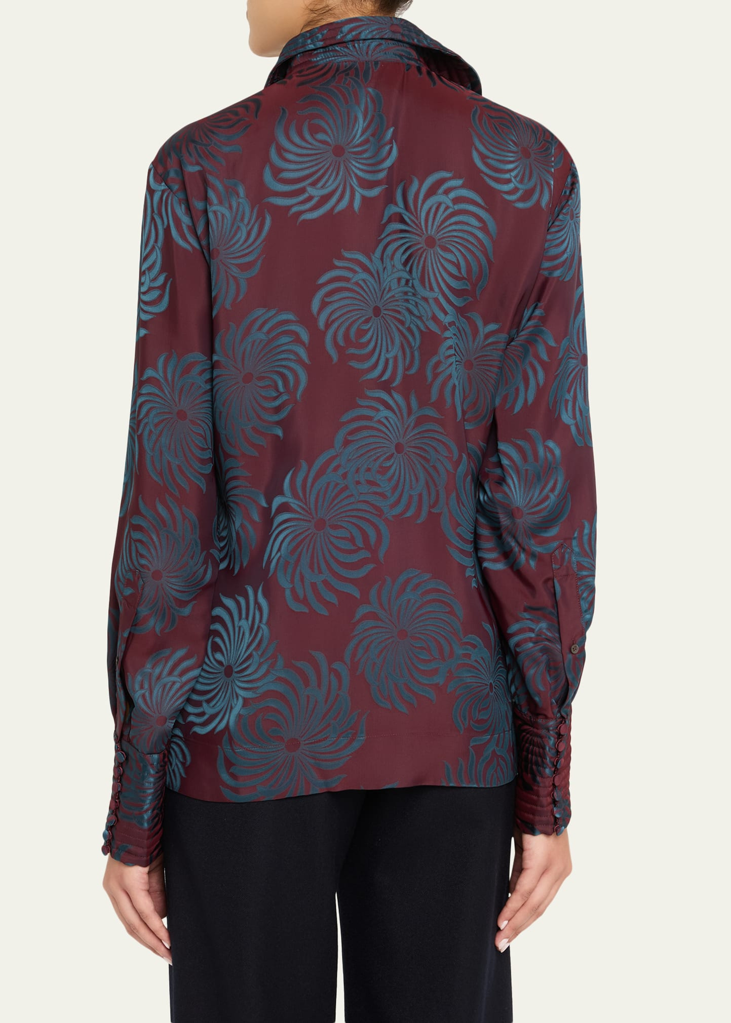 Calberton Printed Ruffle Wrap Blouse - 3