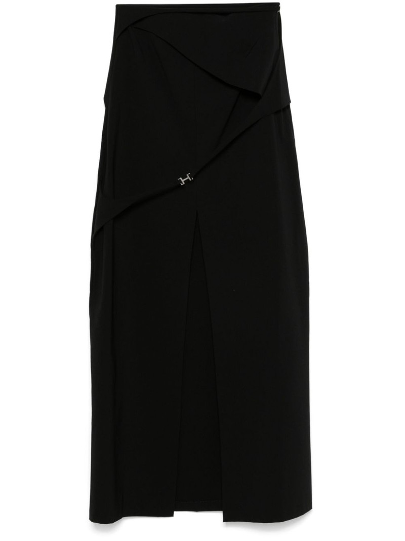 strap-detail maxi skirt 1