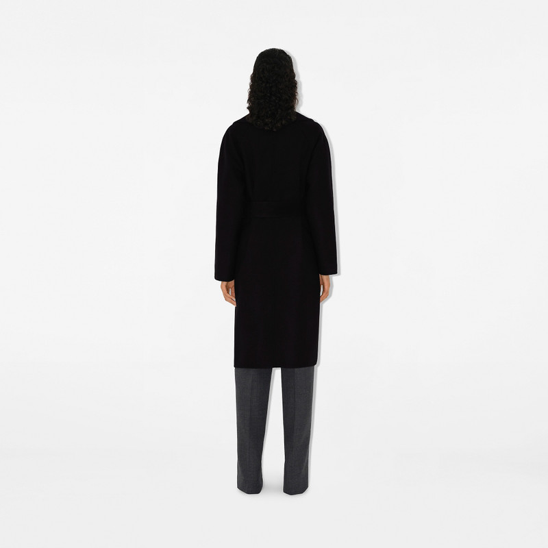 Reversible Check Wool Wrap Coat 5