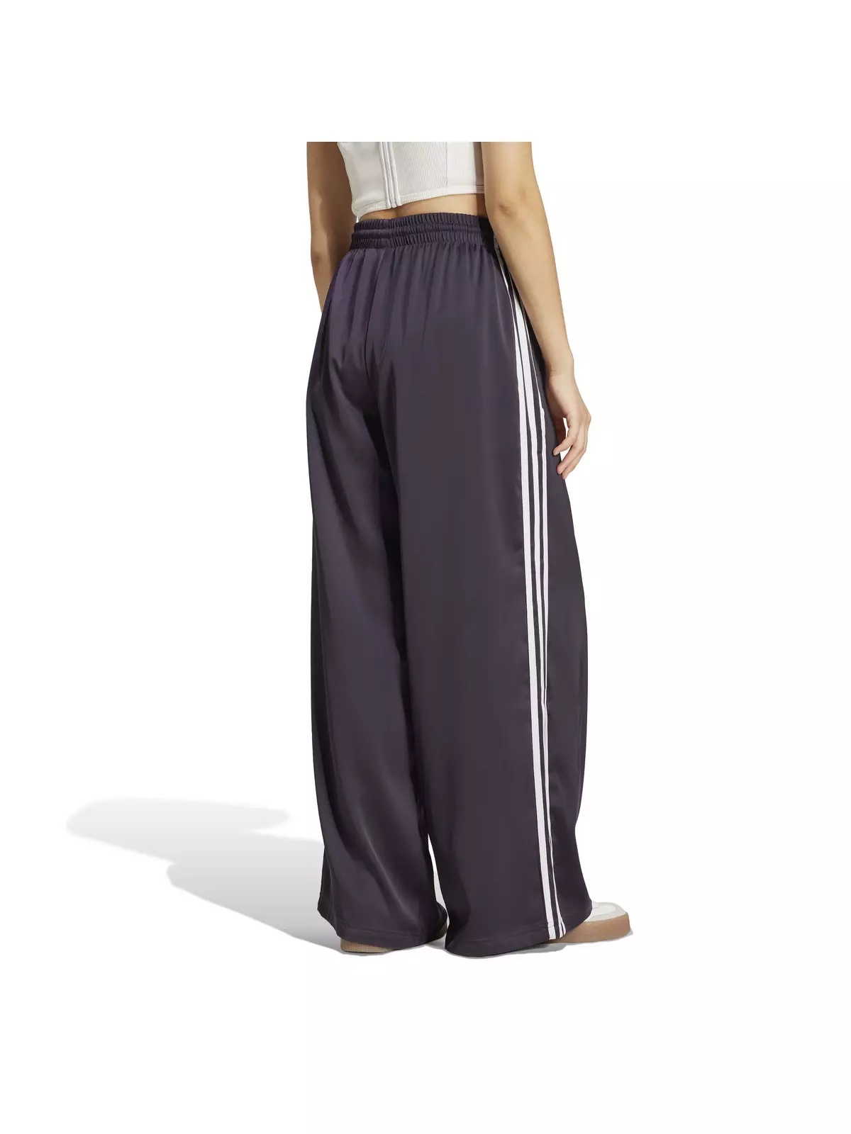 Originals Women's Satin Wide Leg Track Joggers - Black - 2