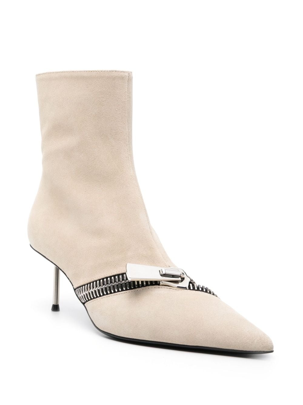 Zip 65mm suede ankle boots - 2