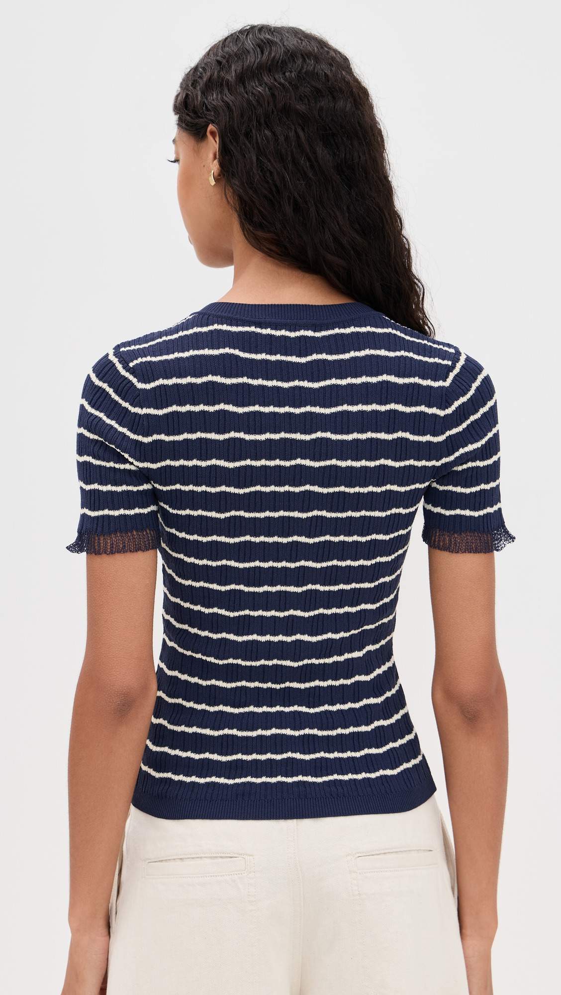 Chiara Stripe Short Sleeve Shirt - 2