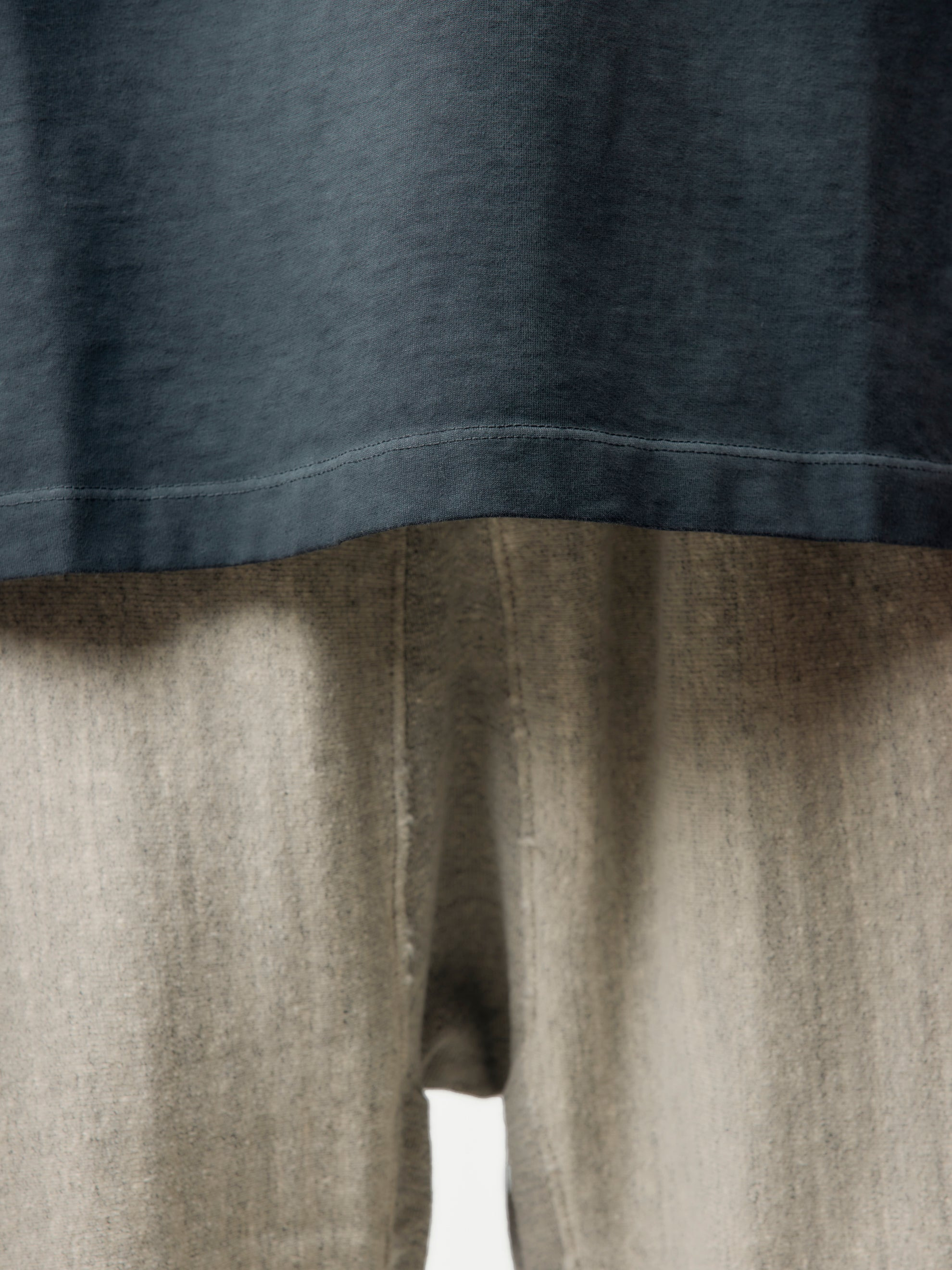 RECARDED YARN FLEECE PANTS (GREY MELANGE) - 6