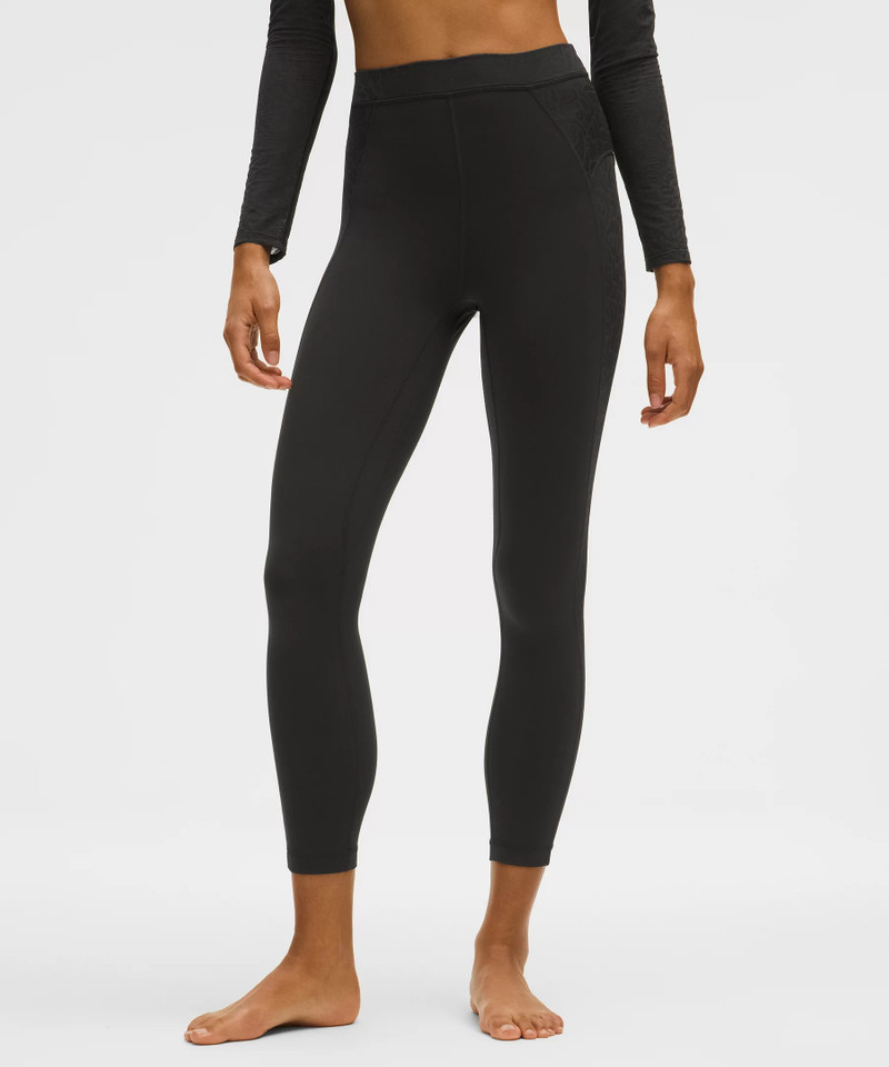 Paisley Sheer Lace Jacquard Panelled High-Rise Tight 25" 5