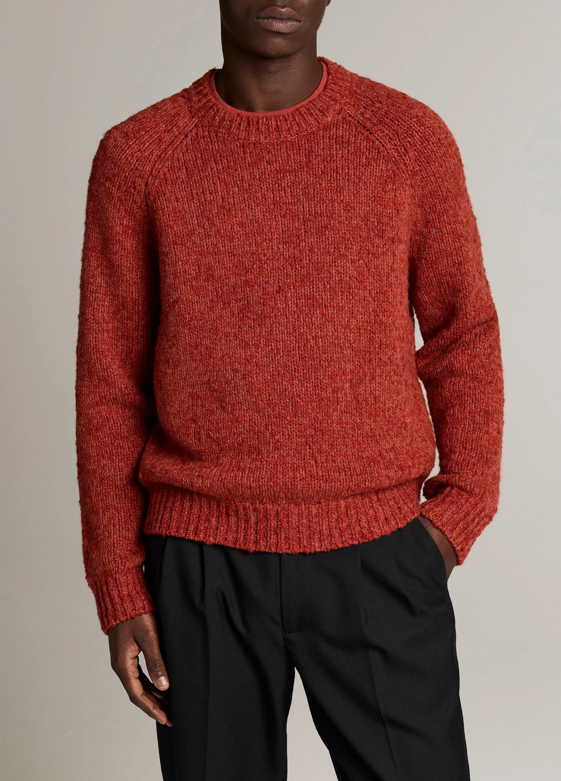 Italian Merino Wool-Blend Bouclé Raglan-Sleeve Sweater - 1