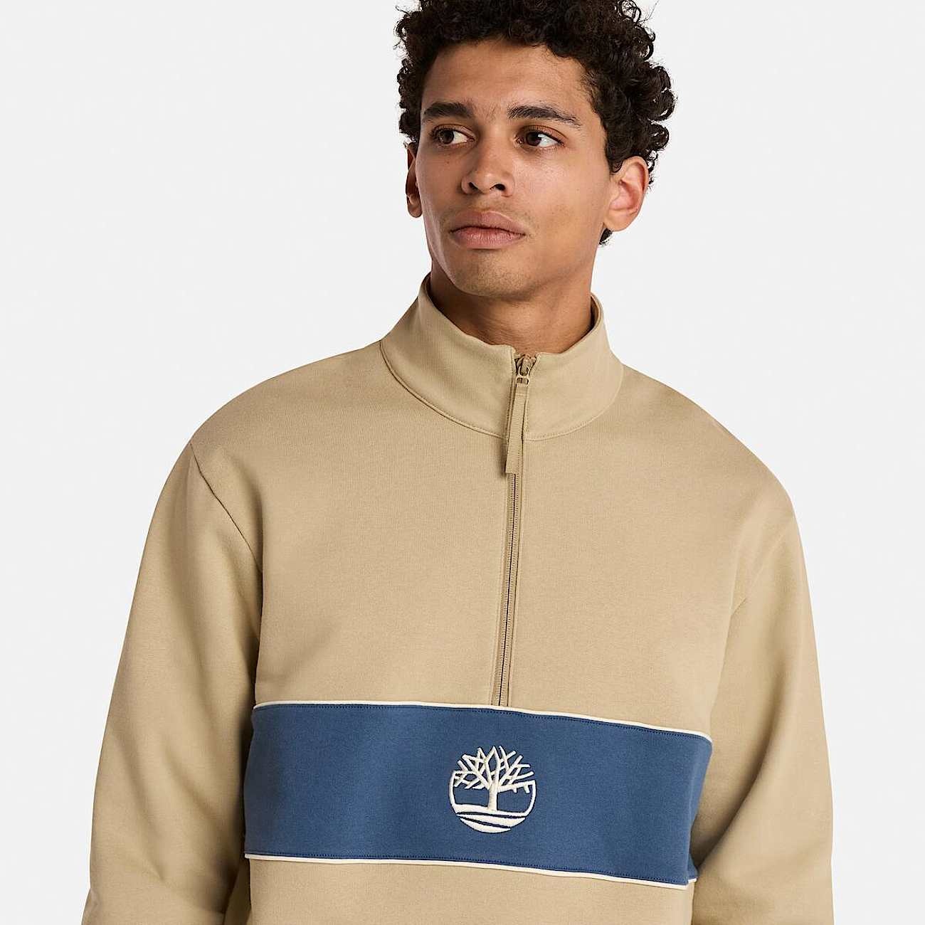 Cut-and-Sew Quarter-Zip Sweatshirt - 5