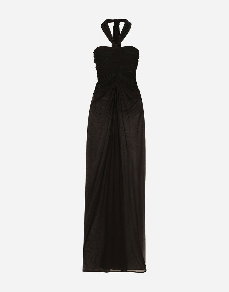 Long light organzine dress 1