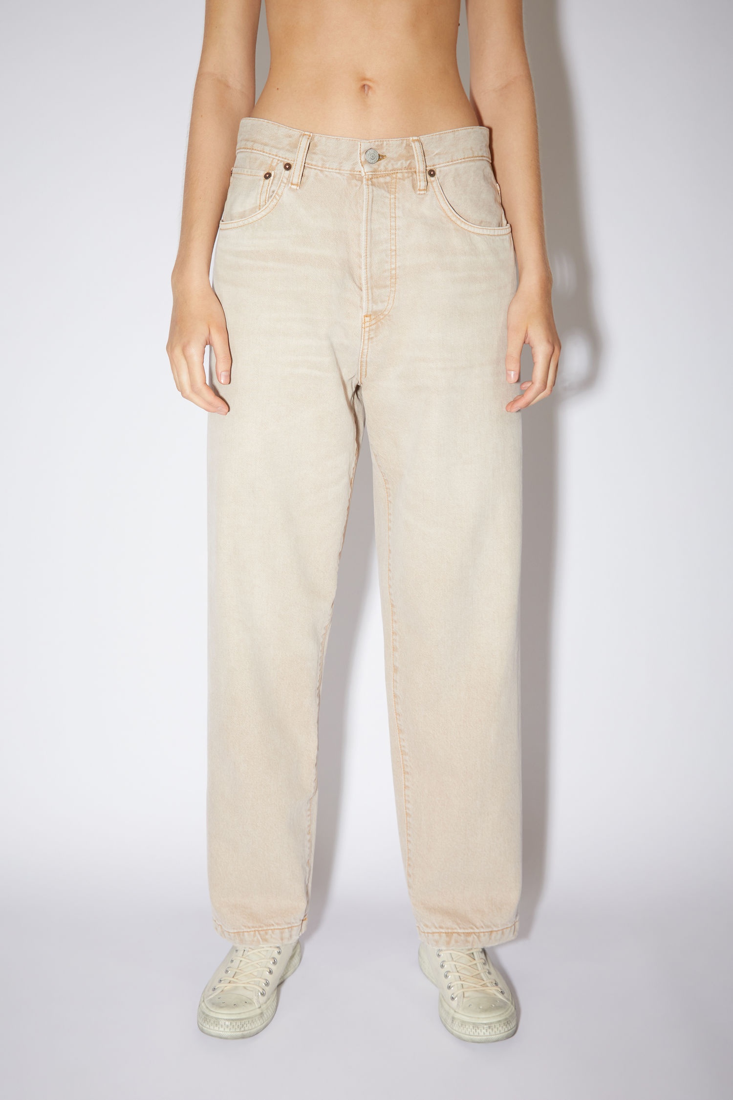 Loose fit jeans - Light beige/brown - 4