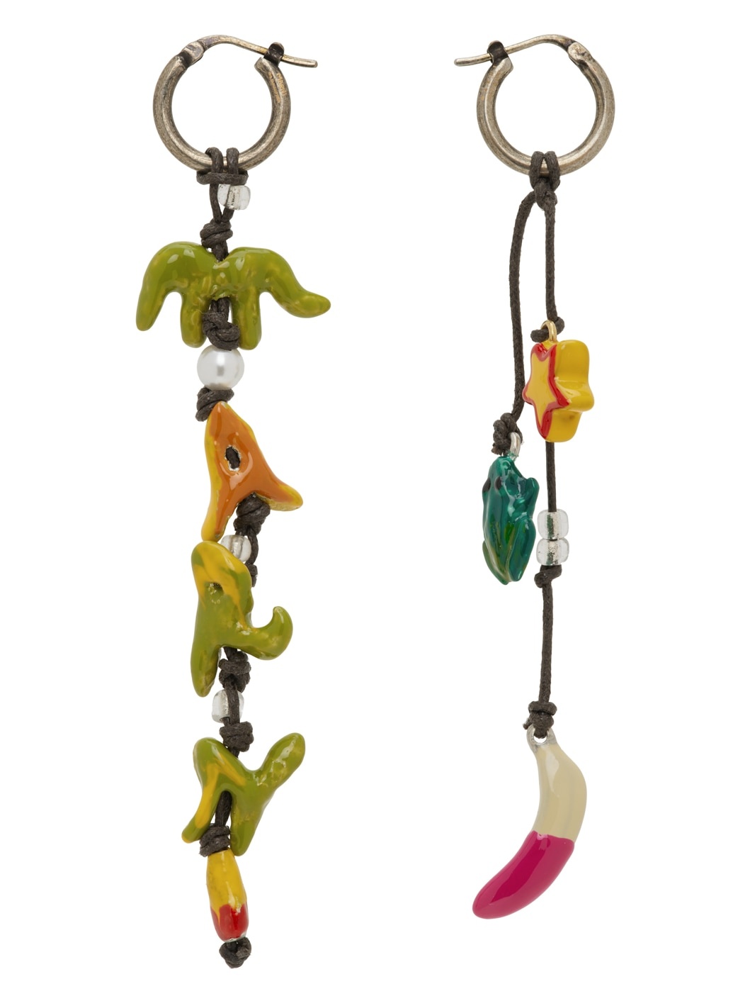 Multicolor Graphic Charm Earrings - 1