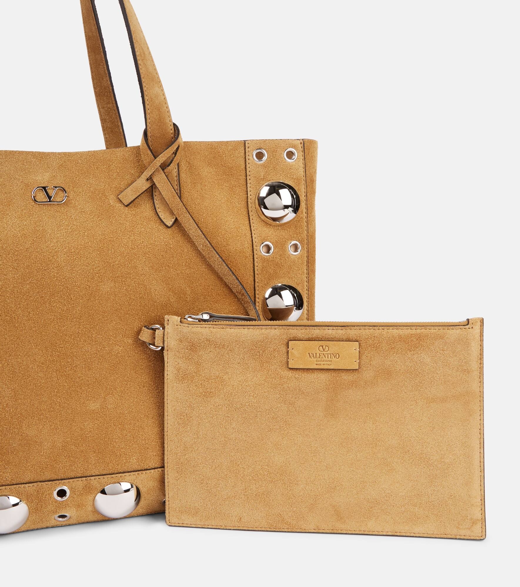 Nellcôte Medium studded suede shopper - 6
