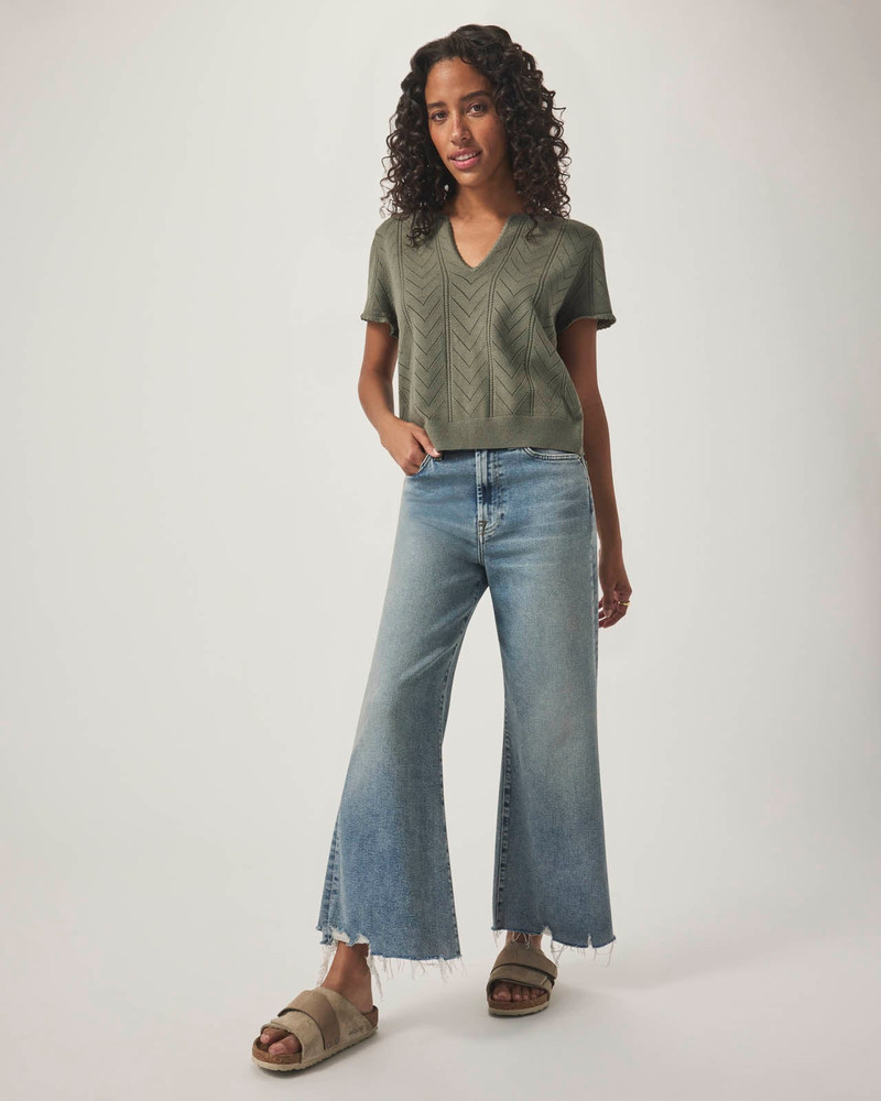 Splendid Cropped Wide Leg Jean outlook