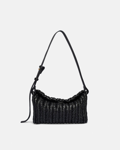 Nanushka THE BUSKET BAGUETTE - Knit baguette bag - Black outlook
