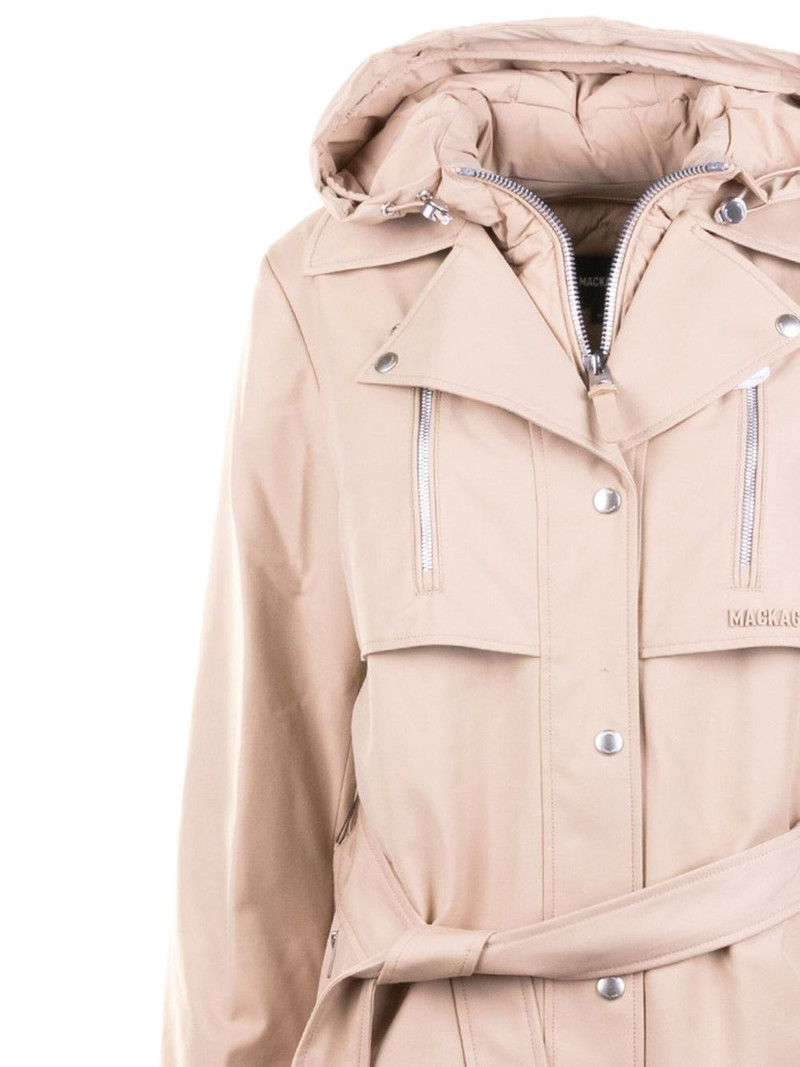 MACKAGE belted hooded coat outlook