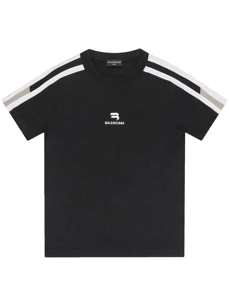 embroidered-logo stretch-cotton T-shirt 1