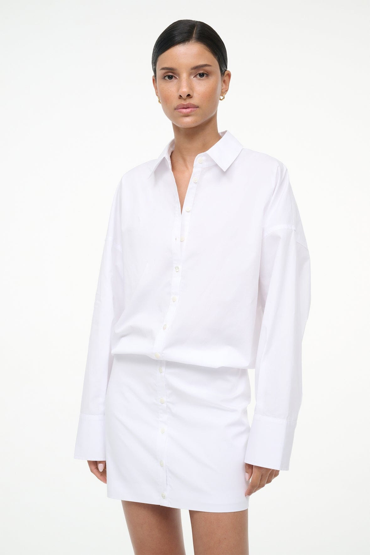 STAUD CYNTHIA DRESS WHITE - 3
