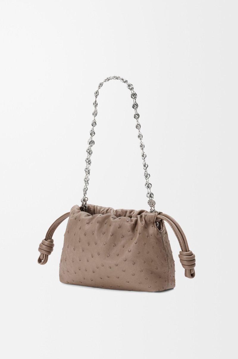 Mini Flamenco purse in ostrich 3