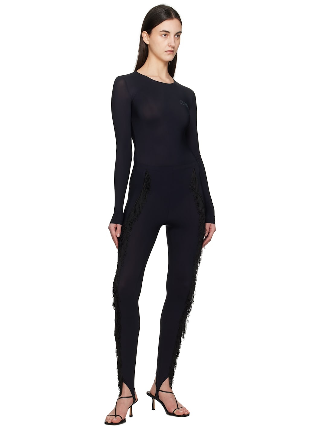 Black Lycra Jersey Bodysuit - 5