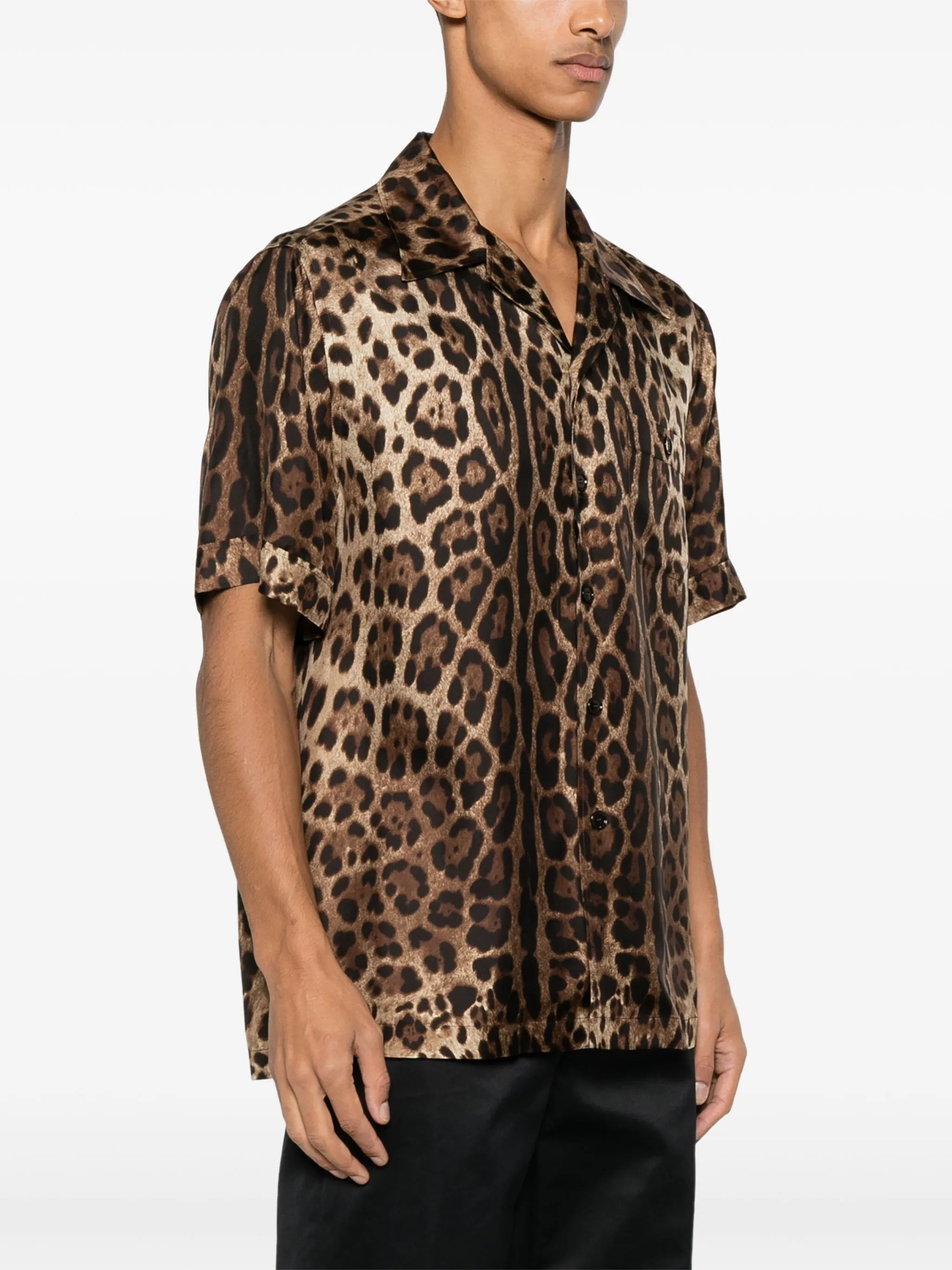 leopard-print silk shirt - 3